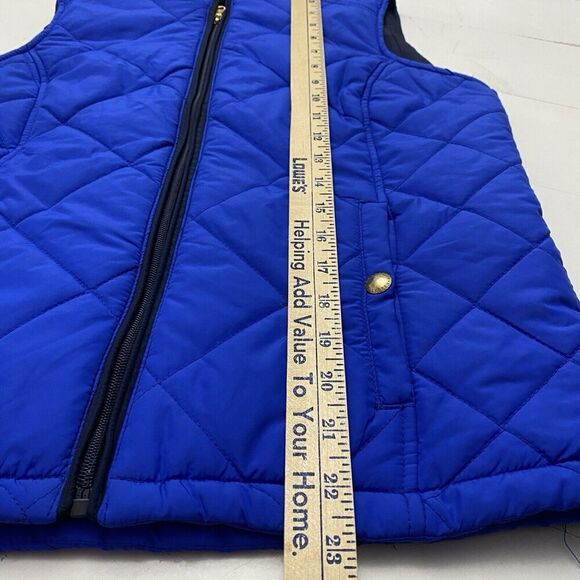 Lauren Ralph Lauren Blue Quilted Jacket Vest Women's Size Small Preppy - Picture 13 of 14